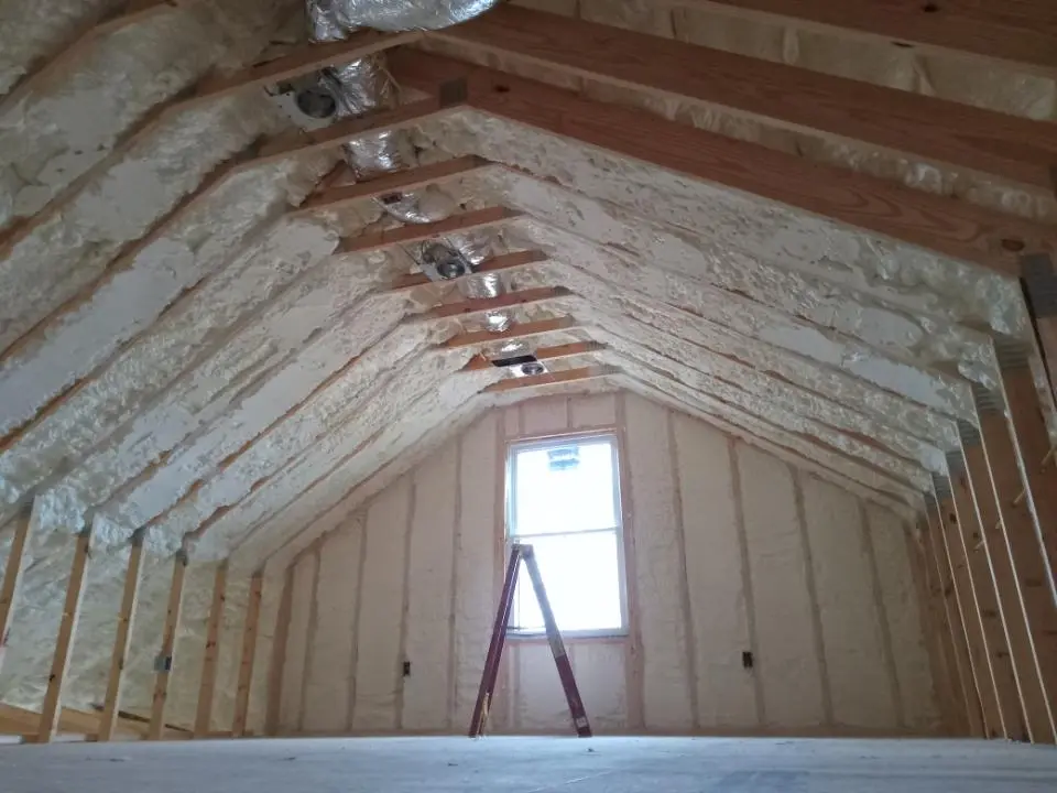 Spray foam roofing application for Crawl Space Insulation project in New Hartford